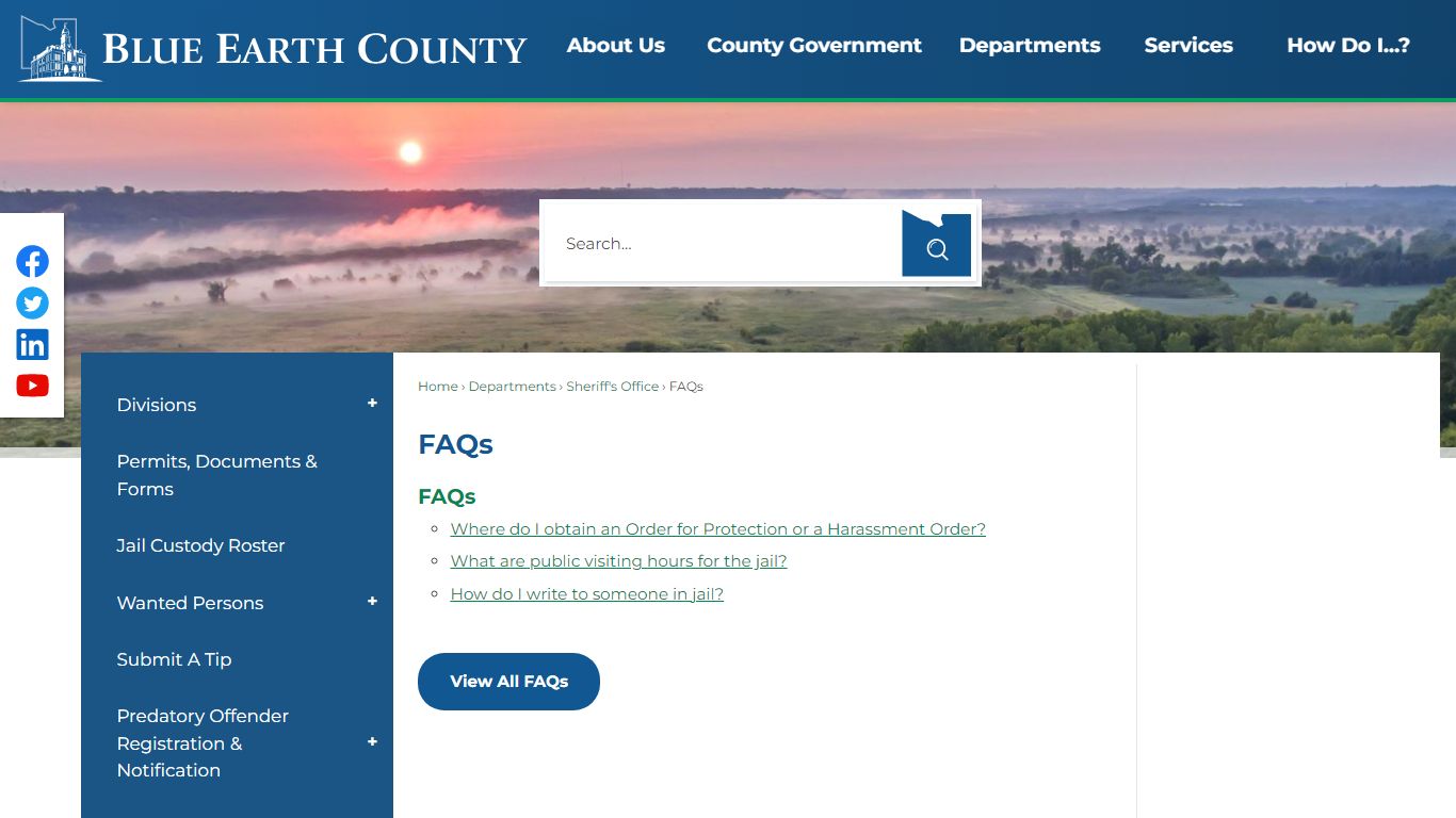 FAQs | Blue Earth County, MN - Official Website